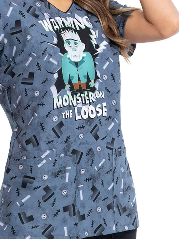 Tooniforms Frankenstein V Neck Scrub Top TF614 MSMW