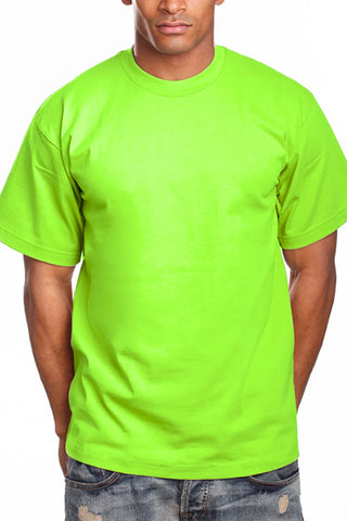 Buy lime-green Pro 5 USA Athletic Men&#39;s Cotton Short Sleeve T-Shirt