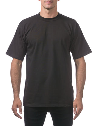 Buy black Pro Club Men&#39;s Heavyweight Cotton Short Sleeve Crew Neck T-Shirt