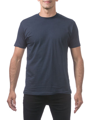 Buy navy Pro Club Men&#39;s Comfort Cotton Short Sleeve T-Shirt