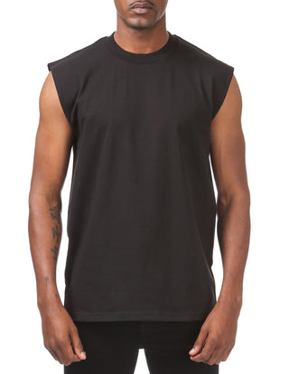 Buy black Pro Club Men&#39;s Heavyweight Sleeveless Muscle T-Shirt