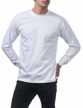 Pro Club Men's Heavyweight Cotton Long Sleeve Crew Neck T-Shirt