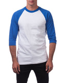 Pro Club Men's 3/4 Sleeve Crew Neck Baseball Shirt