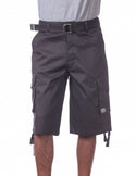Pro Club Men's Cotton Twill Cargo Shorts With Belt