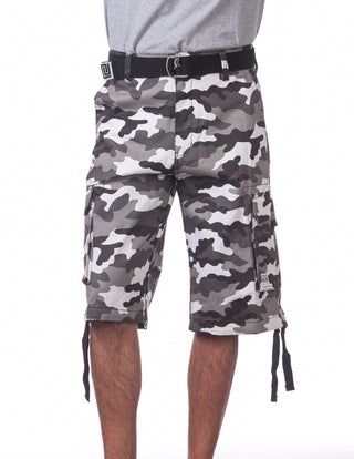 Buy city-camo Pro Club Men&#39;s Cotton Twill Cargo Shorts With Belt