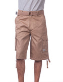 Pro Club Men's Cotton Twill Cargo Shorts With Belt