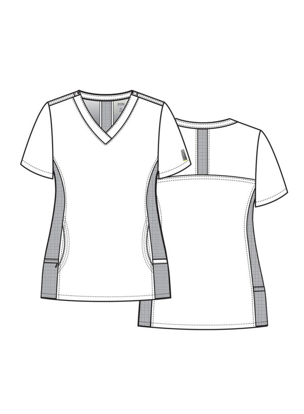 Maevn EON ACTIVE Women's Sporty Mesh Panel Top 1718