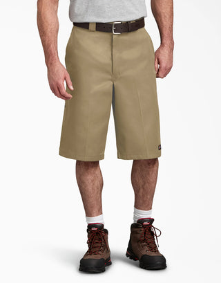 Buy military-khaki Dickies’ 13&quot; Loose Fit Multi-Use Pocket Work Shorts