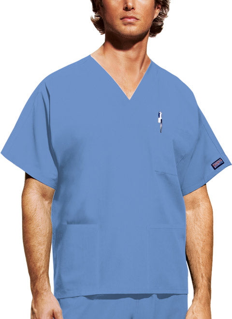 Cherokee Workwear Unisex V-Neck 3-Pocket Solid Scrub Top