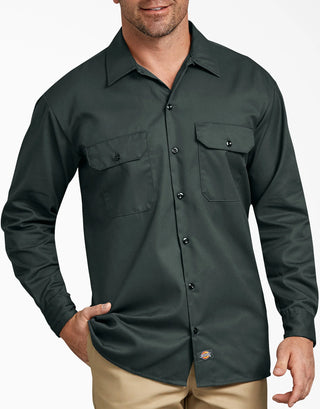 Buy huter-green Dickies Long Sleeve Work Shirt 574