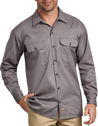 Buy silver Dickies Long Sleeve Work Shirt 574