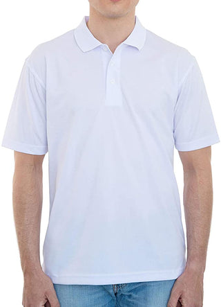 Buy white ALL POLO® Dry Performance ALL Polo Men&#39;s Short Sleeve Regular Fit Solid 3 Button Polo Shirts