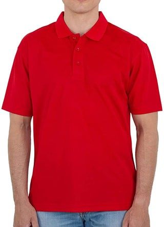Buy red ALL POLO® Dry Performance ALL Polo Men&#39;s Short Sleeve Regular Fit Solid 3 Button Polo Shirts