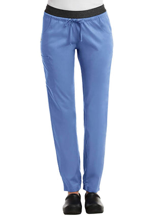Buy ceil-blue Maevn Matrix Heather Elastic Waist Jogger Scrub Pants 6701