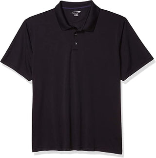 Buy black ALL POLO® Dry Performance ALL Polo Men&#39;s Short Sleeve Regular Fit Solid 3 Button Polo Shirts