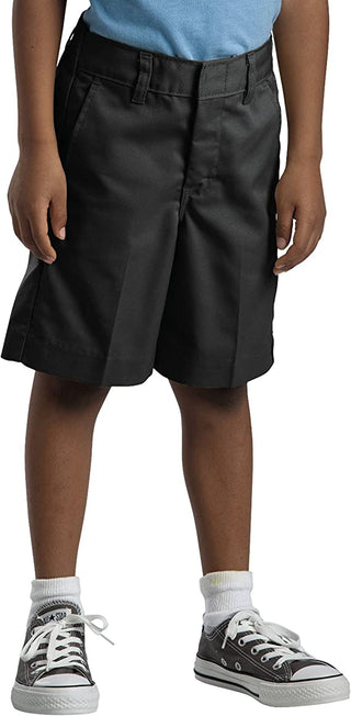 Buy black Dickies Big Boys&#39; Flat Front Short School Uniform Husky Size 54062- Final SALE!