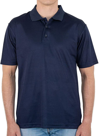 Buy navy ALL POLO® Dry Performance ALL Polo Men&#39;s Short Sleeve Regular Fit Solid 3 Button Polo Shirts
