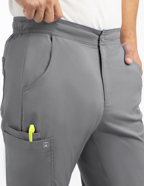 Maevn Matrix Men's 5-Pocket STRETCH Half Elastic Waistband Jogger Scrub Pants 8501