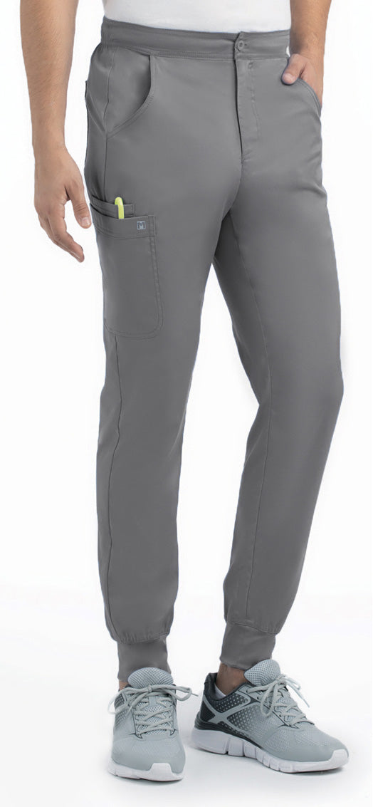 Maevn Matrix Men's 5-Pocket STRETCH Half Elastic Waistband Jogger Scrub Pants 8501