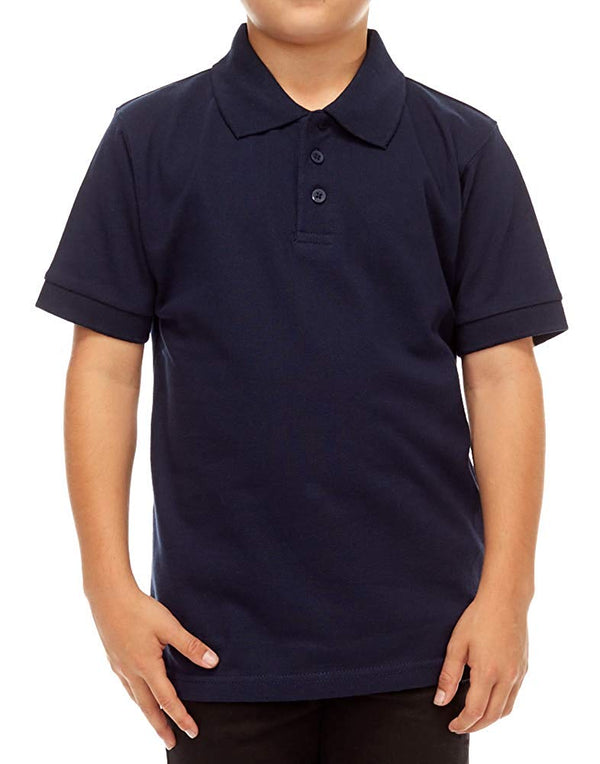 ALL Polo Little Boy's Short Sleeve 3 Button Plain Polo Shirts