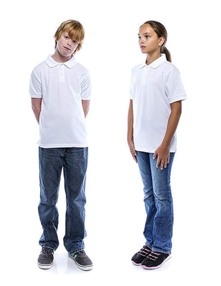 Buy white ALL Polo Little Boy&#39;s Short Sleeve 3 Button Plain Polo Shirts