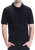 ALL Polo Men's Short Sleeve Regular Fit Solid 3 Button Polo Shirts