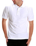 ALL Polo Men's Short Sleeve Regular Fit Solid 3 Button Polo Shirts