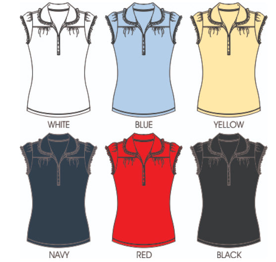 Girl Toppy School Uniform Girls' Short Ruffle Sleeve Top