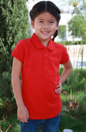Girl Toppy School Uniform Girls' Short Sleeve Top Stretch pique polo
