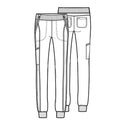 Cherokee Infinity Women's 5-Pocket STRETCH Tapered Jogger Cargo Scrub Pants