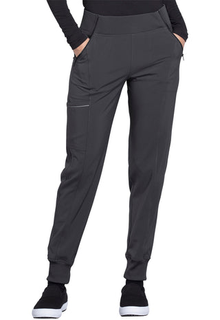 Buy pewter Cherokee Infinity Women&#39;s 5-Pocket STRETCH Tapered Jogger Cargo Scrub Pants