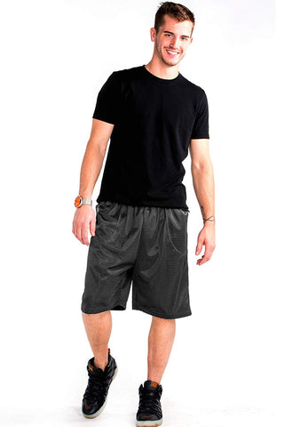 Buy black Hill Men’s Loose-Fit Mesh Basketball Athletic Activity Shorts