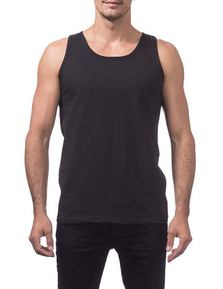 Buy black Pro Club Men&#39;s Heavyweight Cotton Tank Top Outerwear