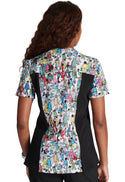 Tooniforms Where's Waldo? Women's 2-Pocket STRETCH V-Neck Print Scrub Top