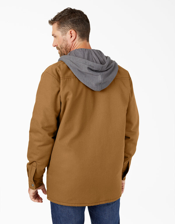 Dickies Fleece Hooded Duck Shirt Jacket with Hydroshield