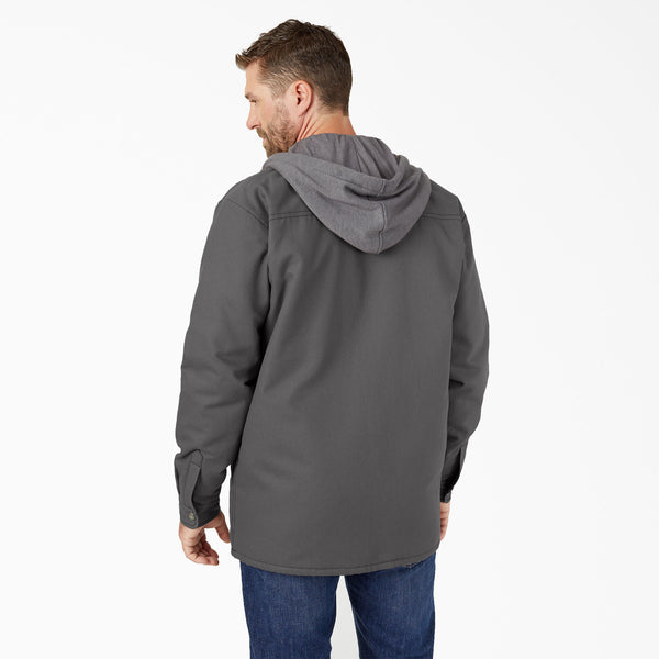 Dickies Fleece Hooded Duck Shirt Jacket with Hydroshield