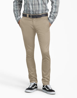 Buy desert-khaki Dickies Men&#39;s Flex Skinny fit Straight Leg Work Pants WP801