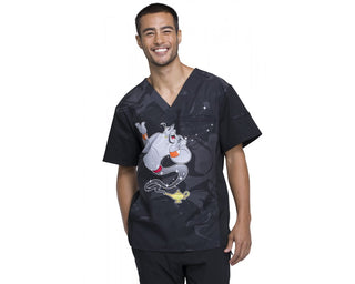 TOONIFORMS THREE WISHES MEN'S V-NECK PRINT SCRUB TOP - TF700 ADTW