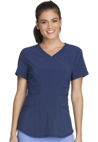 Buy navy CHEROKEE INFINITY ANTIMICROBIAL PROTECTION V-NECK TOP CK623A