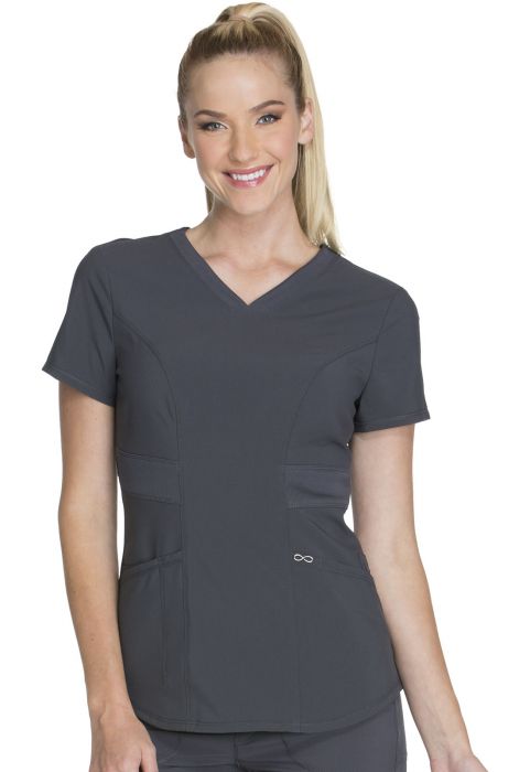 CHEROKEE INFINITY ANTIMICROBIAL PROTECTION V-NECK TOP CK623A