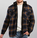 Dickies Fleece Hooded Flannel Shirt Jacket with Hydroshield