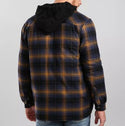 Dickies Fleece Hooded Flannel Shirt Jacket with Hydroshield